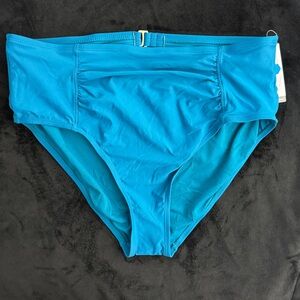 NEW Time and True Swim Blue High Waist Bikini Bottoms‎